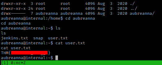 user.txt retrieved
