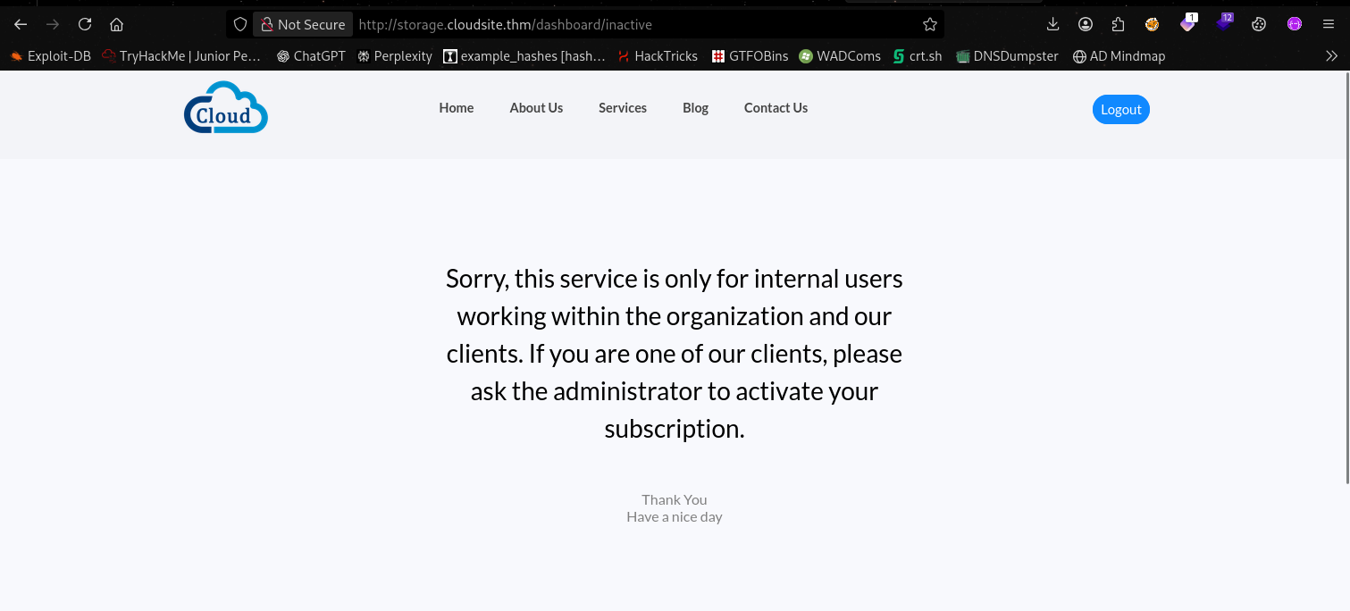Login blocked due to inactive subscription