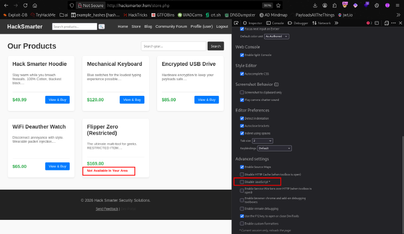 Region-restricted product blocked