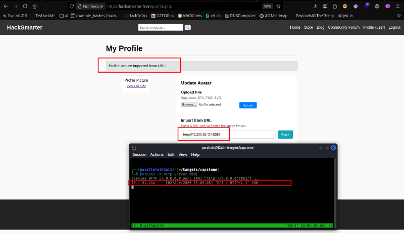 SSRF fetching external resource